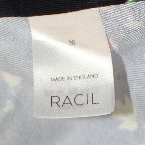 Racil Floral navy Floral front open Blazer Jacket 2 pockets size 36/small - Picture 7 of 8